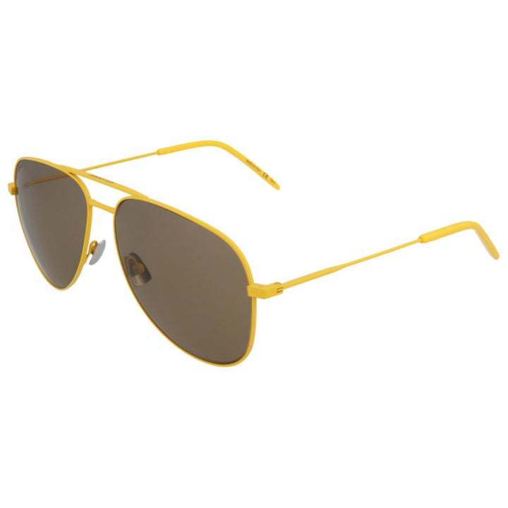 Saint Laurent Ladies CLASSIC 11 M Yellow with Brown Lens
