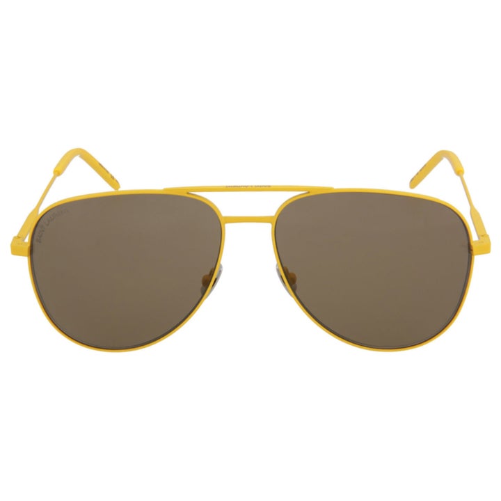 Saint Laurent Ladies CLASSIC 11 M Yellow with Brown Lens