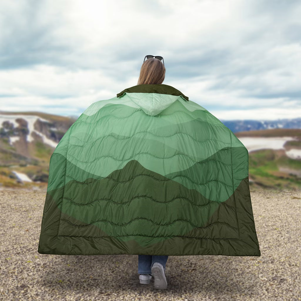 No Logo, Wearable Varsity Blanket with Detachable Hood