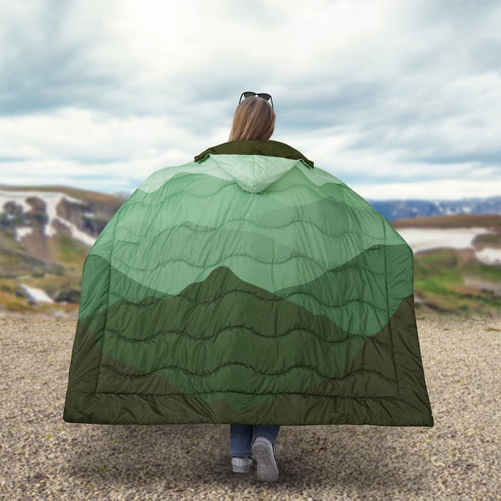 No Logo, Wearable Varsity Blanket with Detachable Hood