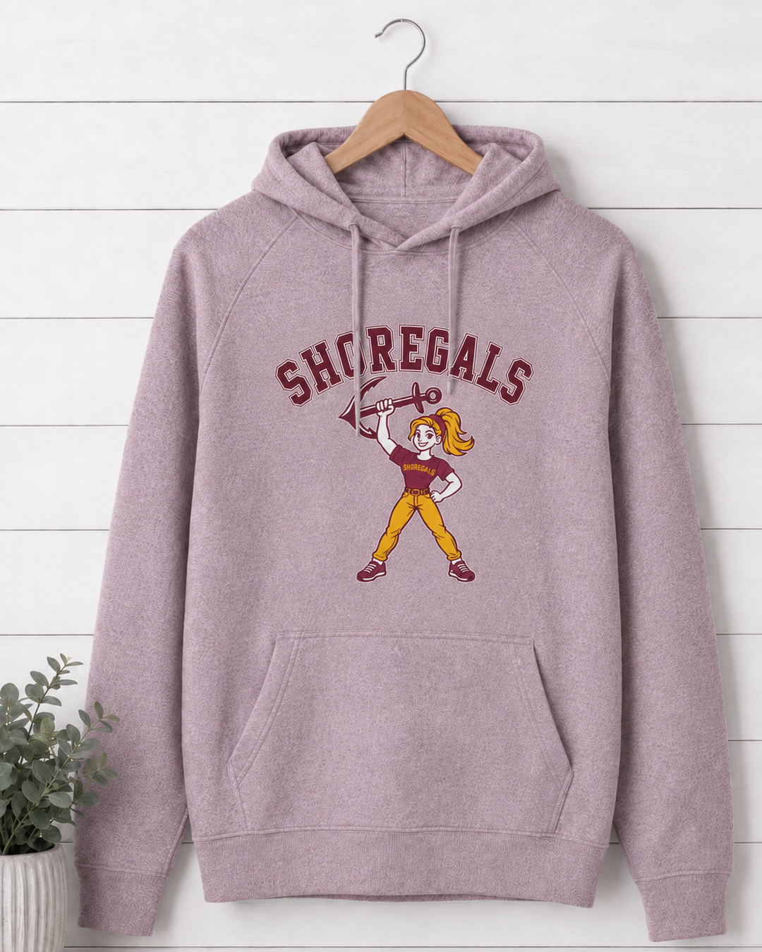Comfy Tech Collection, Hoodie, Soft Maroon Heather, Shoregal and Arch