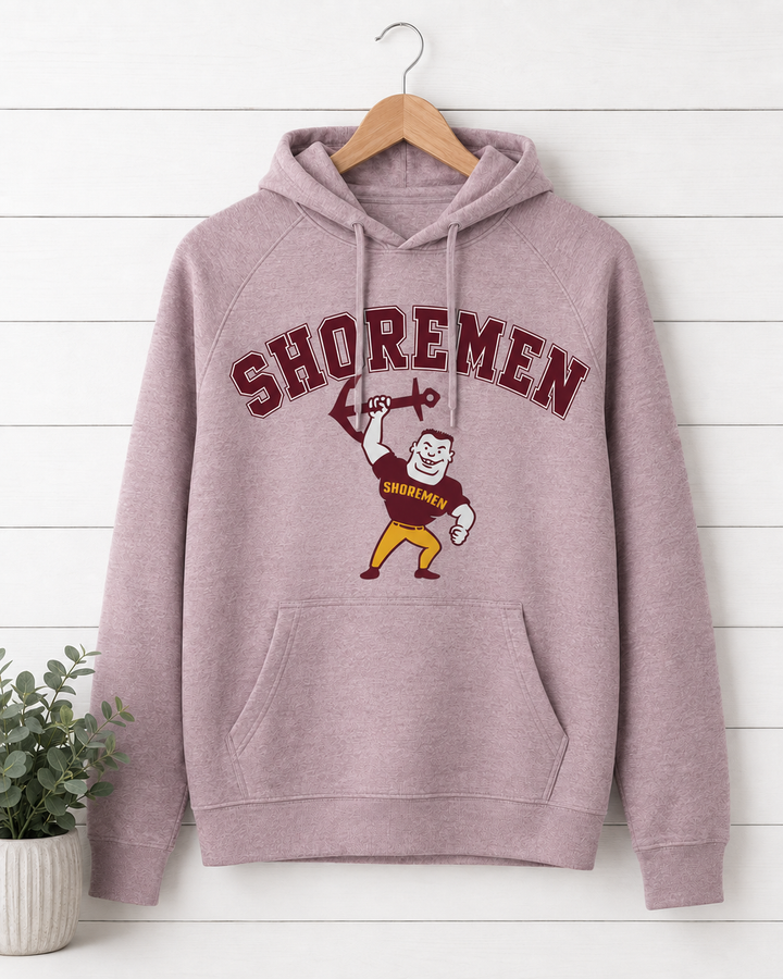 Comfy Tech Collection, Hoodie, Soft Maroon Heather, Shorty Shoreman and Arch