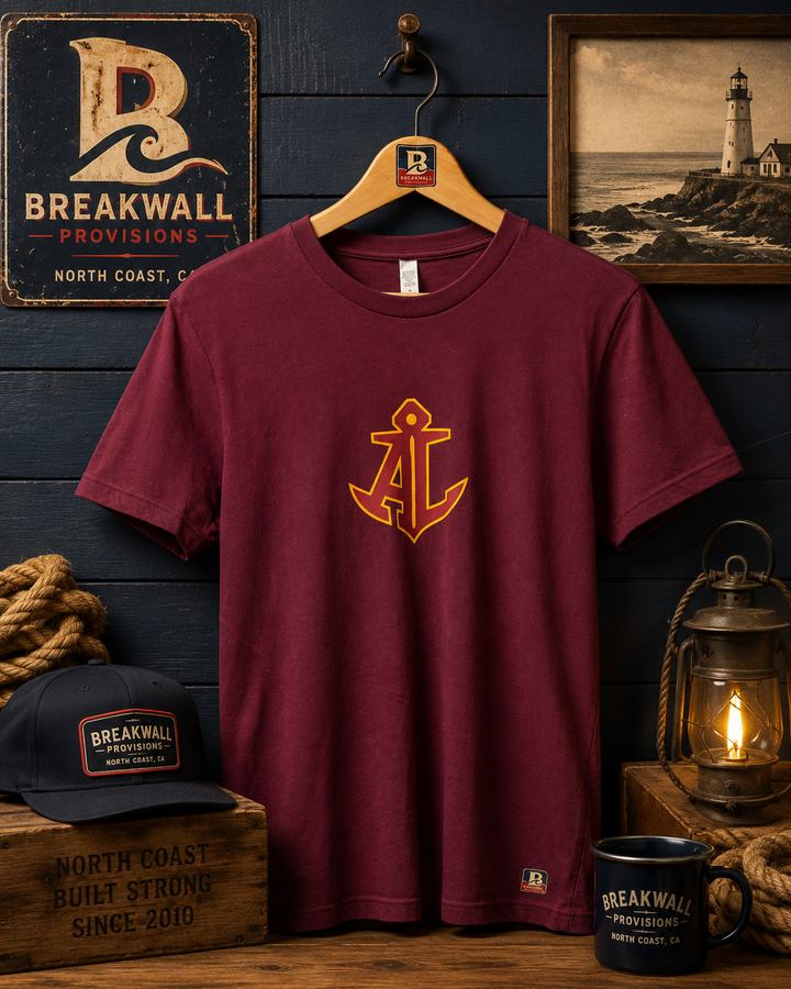 T-Shirt, Adult, Soft, Classic Fit, Anchor "AL" - Unisex