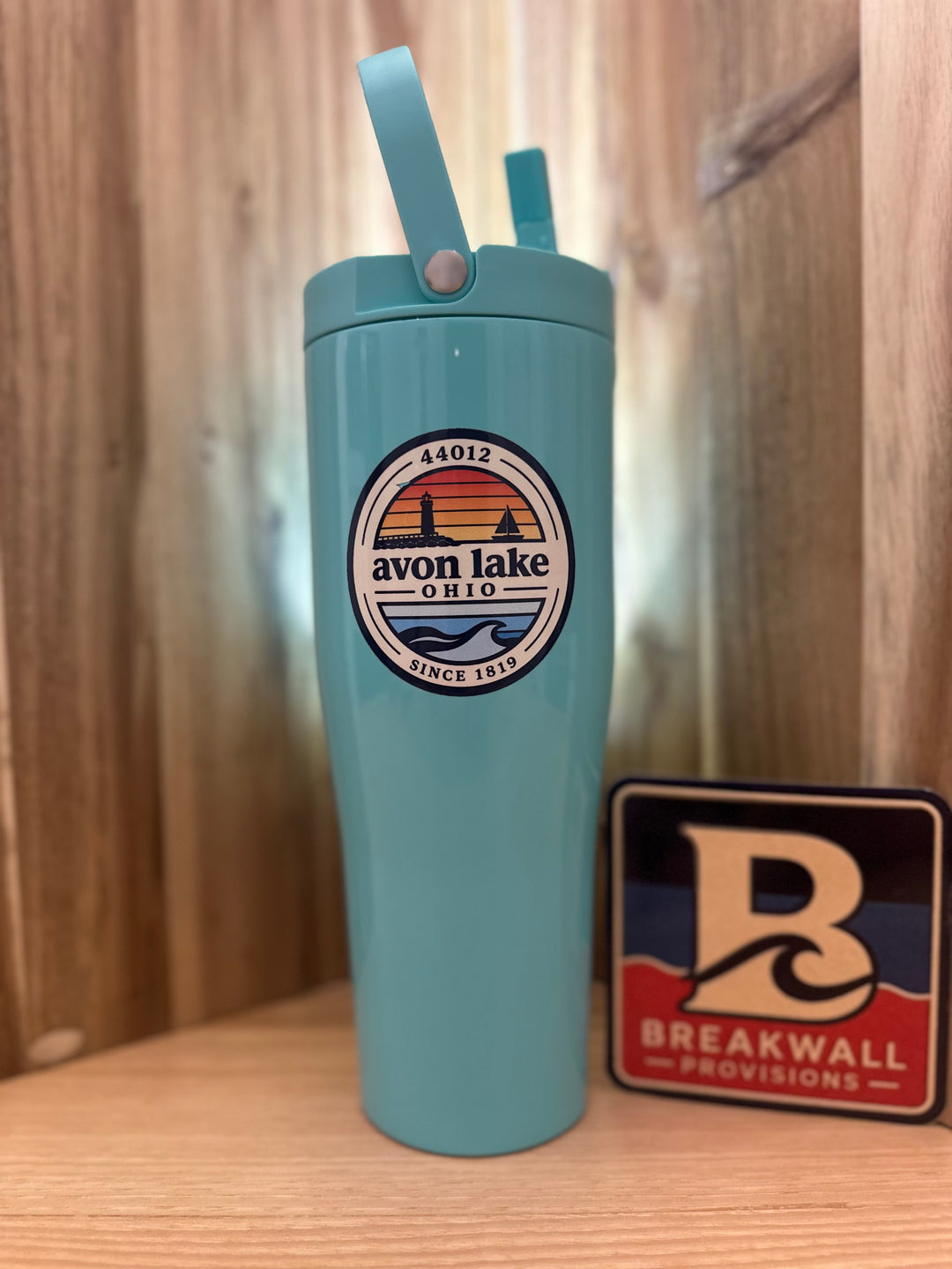 Insulated Beverage, Corksickle®  GO CUP XL (30 oz.) Aruba Blue-Green with Integral Flip-Up Straw